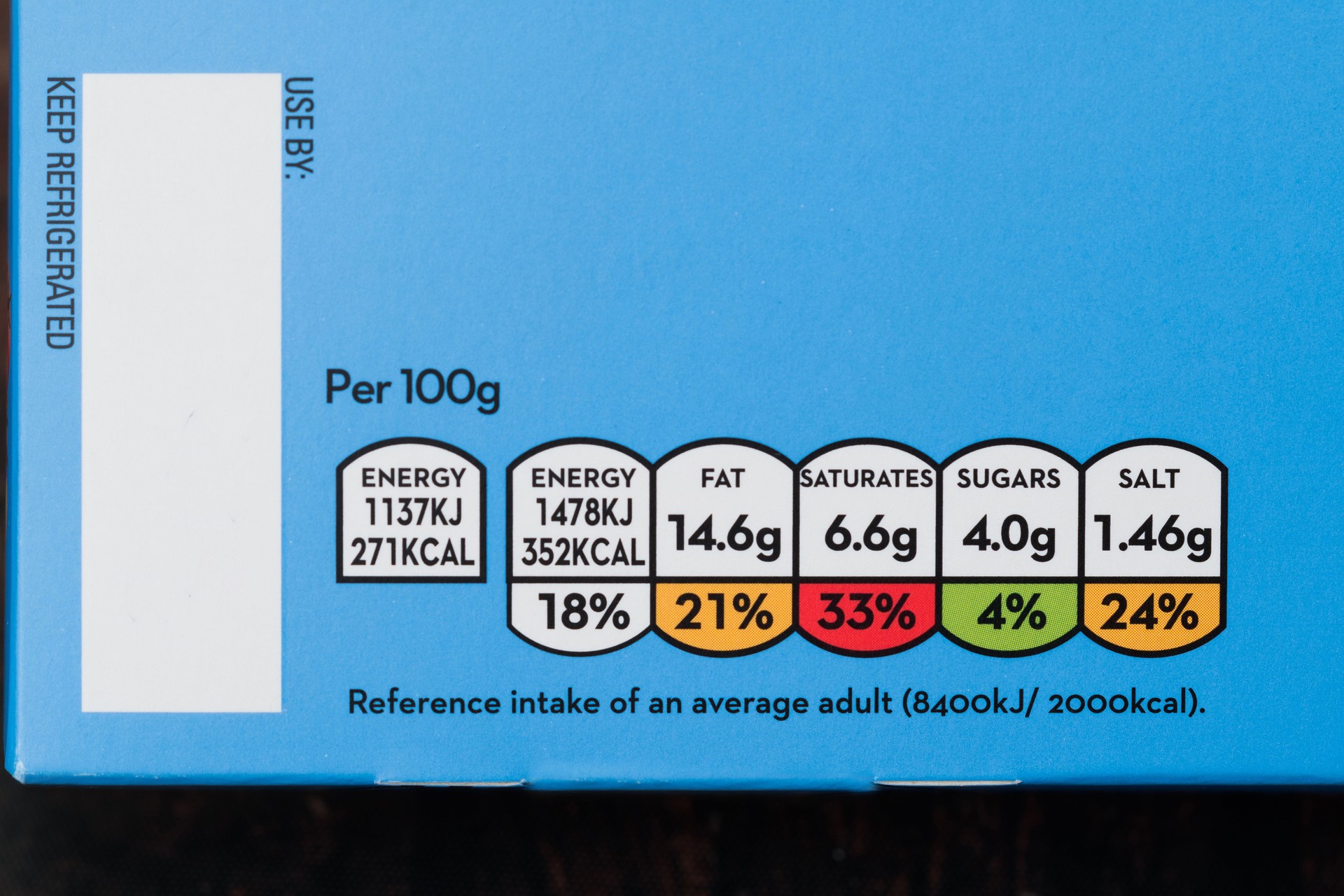 Nutrition information labels